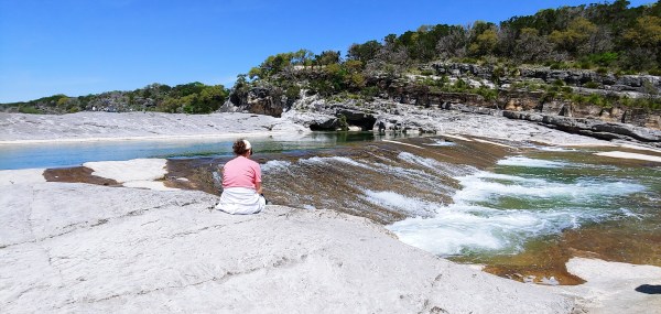 Georgia enjoying the lower part of the falls